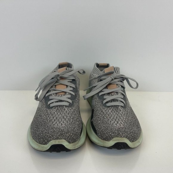 Adidas PureBoost Running Shoes Grey Lime Green Womens Size 9 - Picture 2 of 6